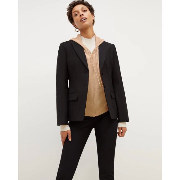 MM LAFLEUR The Bennett Jacket Blazer Wool Twill Black {3M25} - Picture 3 of 9